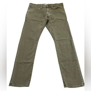 Madewell Skinny Jeans Olive Green Stretch Denim W32 L30 Men’s